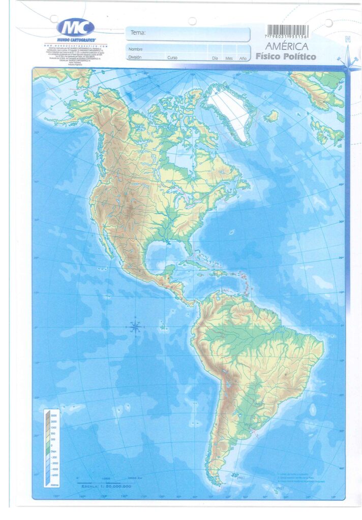 Mapa N De America Fisico Politico Casa De Andres