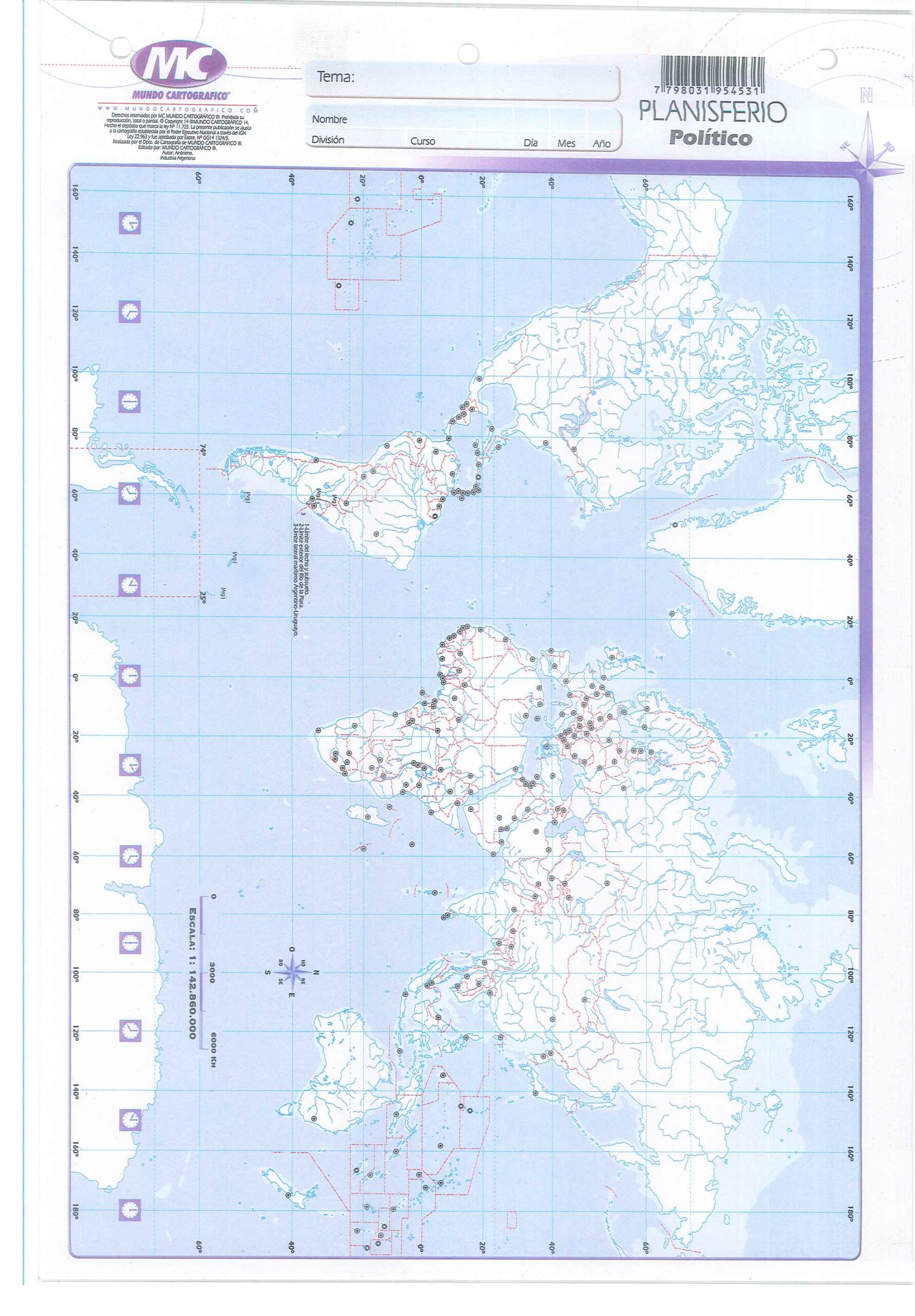 Mapa N De Planiferio Politico Casa De Andres