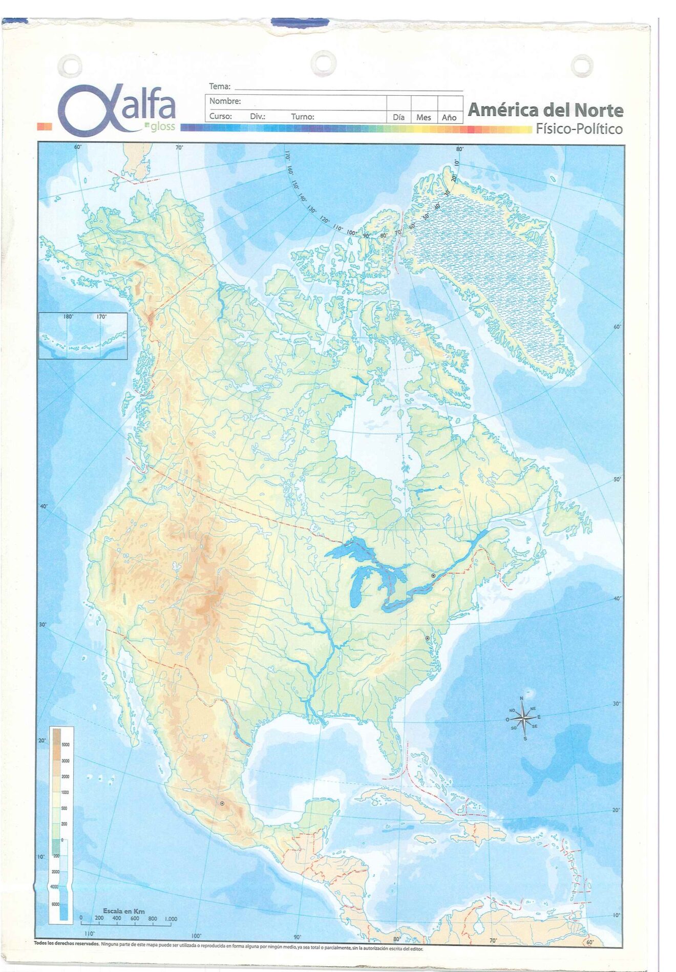 Mapa N5 De America Del Norte Fisico Politico Casa De Andres