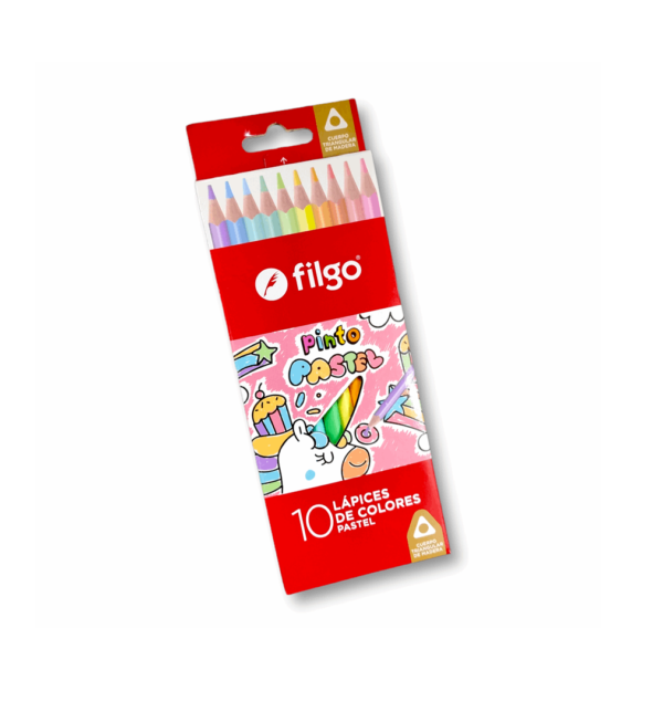 Lapices De Colores Filgo X 10 Colores Pastel