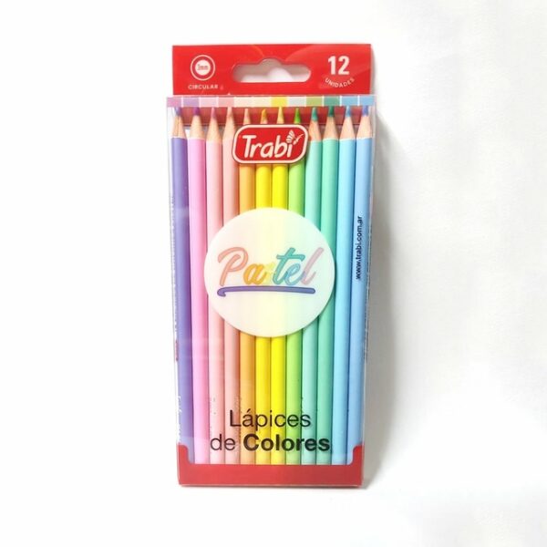 Lapices De Color Trabi Pastel X 12 Unidades