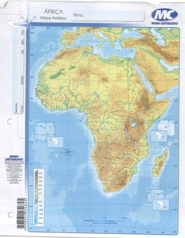 Mapa N3 De Africa- Fisico Politico